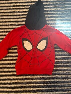 Spiderman Web Hooded Kids Sweatshirt